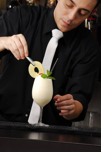 Bartender Serving Frozen Drink