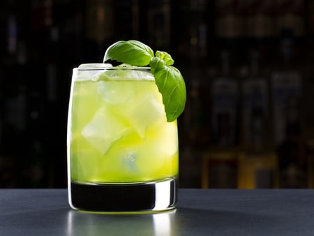 Vibrant Green Cocktail
