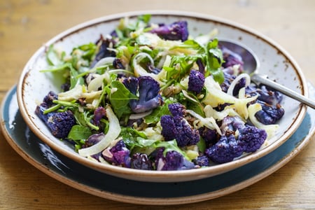 Purple Cauliflower, Fennel and Rocket Salad